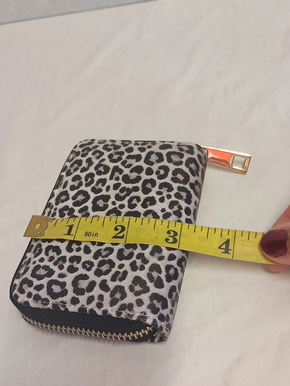Women’s RFID Blocking Zipper Wallet leopard print accordion Card Holder